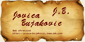 Jovica Bujaković vizit kartica